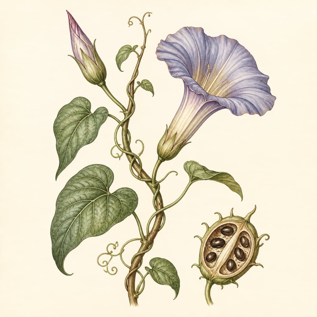 AI-generated Botanical Illustration example