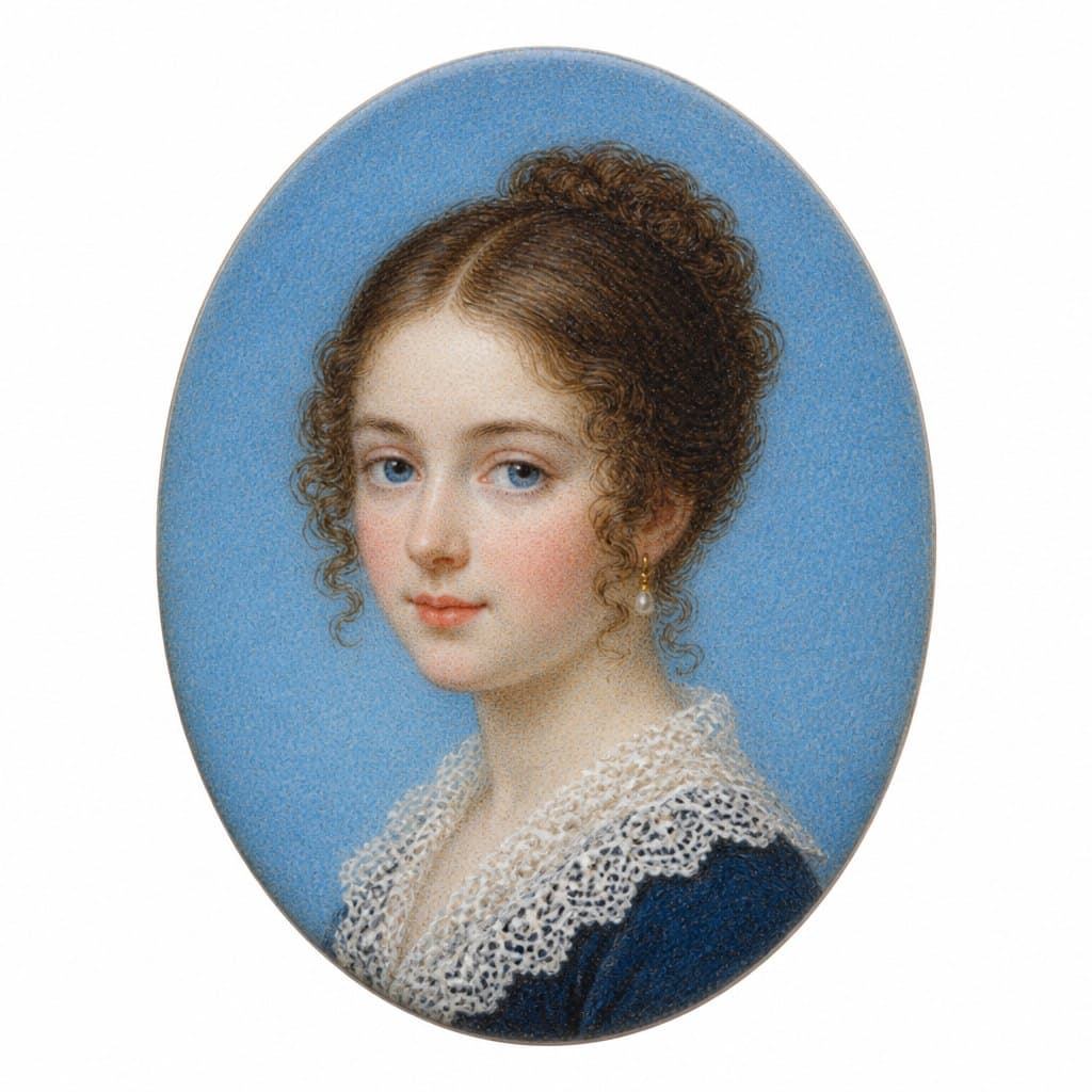 AI-generated Portrait Miniature example