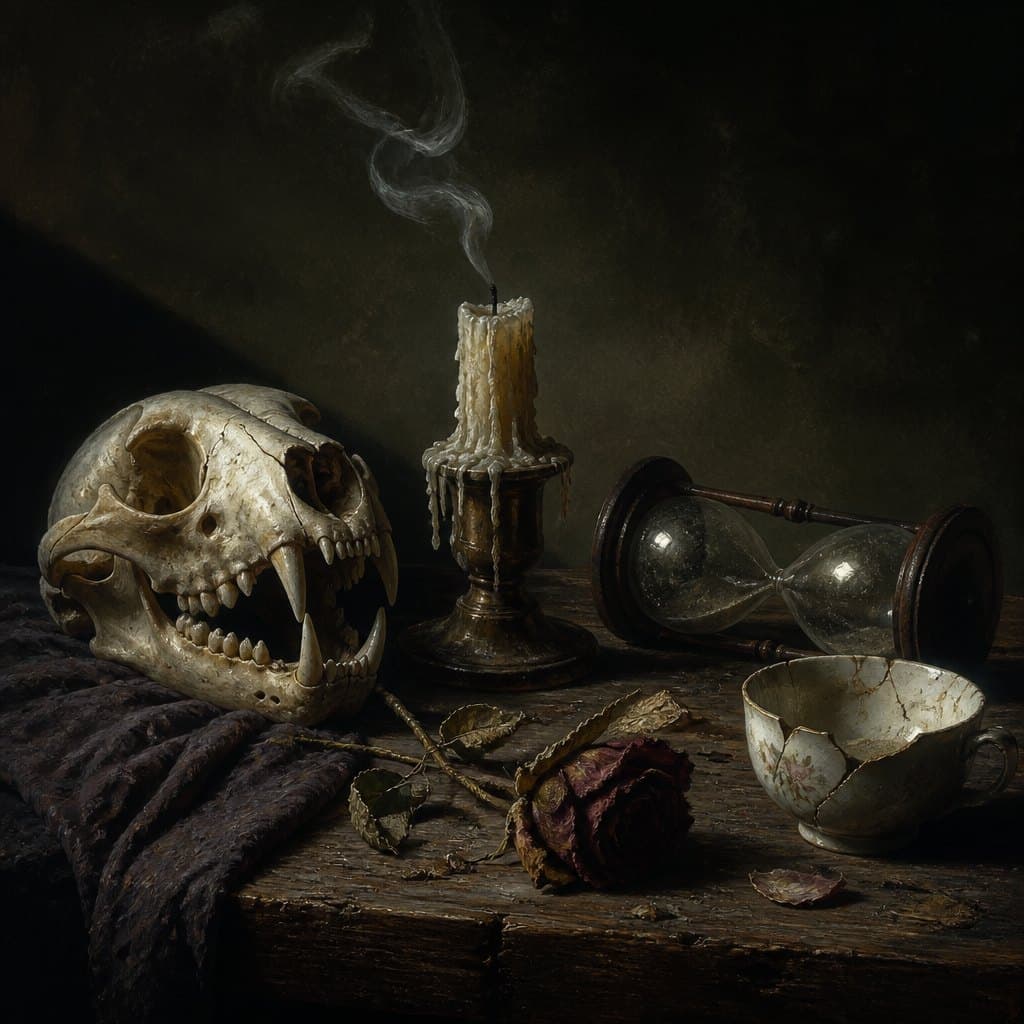 AI-generated Vanitas example