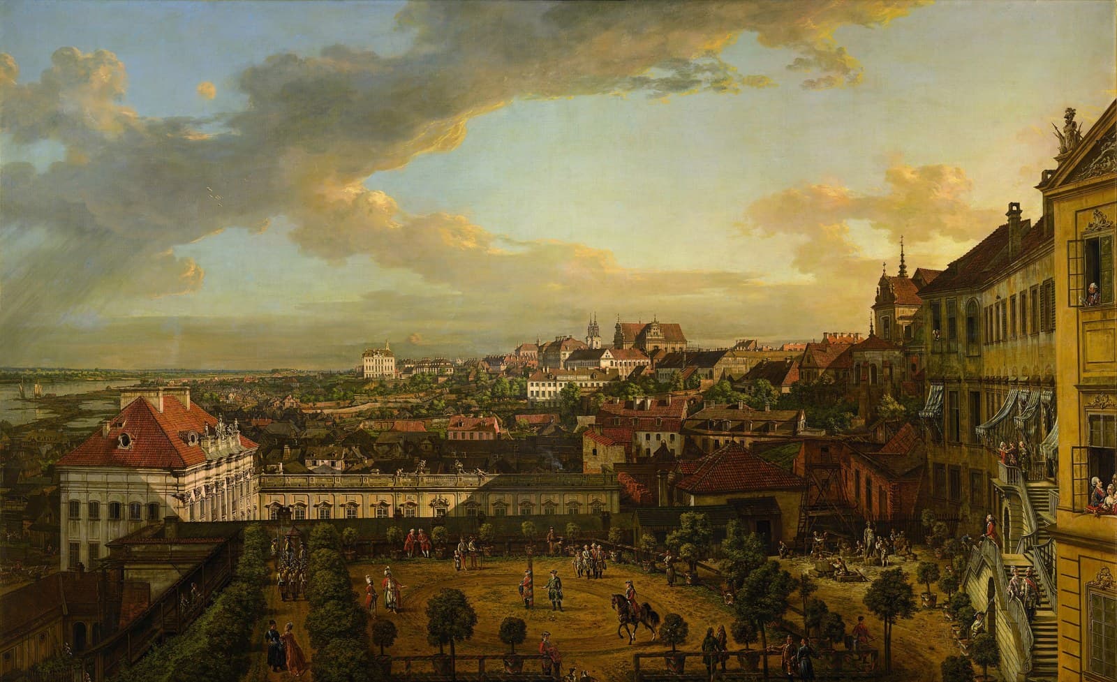 View of Warsaw from the Terrace of the Royal Castle label QS:Lfr,"Vue de Varsovie du côté de la terrasse du Château Royal."label QS:Lpl,"Widok Warszawy z tarasu Zamku Królewskiego."label QS:Len,"View of Warsaw from the terrace of the Royal Castle." — Cityscape