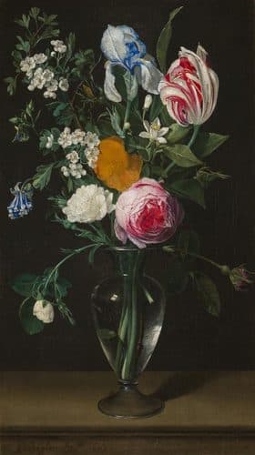 Kytice ve skleněné váze — Flower Painting