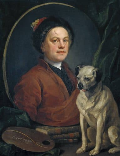 The Painter and His Pug by William Hogarth — Pet Portrait