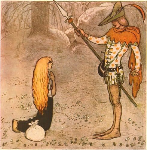 Därefter satte prinsen en krona av guld på hennes huvud — Fantasy Art
