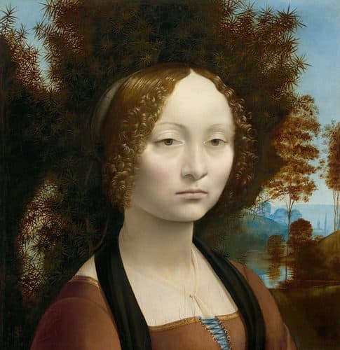 Ginevra de' Benci title QS:P1476,en:"Ginevra de' Benci "label QS:Len,"Ginevra de' Benci "label QS:Les,"Retrato de Ginebra de Benci"label QS:Lhu,"Ginevra de’ Benci"label QS:Leu,"Ginevra de' Benci"label QS:Lru,"Портрет Джиневры де Бенчи"label QS:Lde,"Bildnis der Ginevra de’ Benci"label QS:Lbe,"Партрэт Джынеўры дэ Бенчы"label QS:Lfa,"جینوورا د بنچی"label QS:Lzh,"吉內薇拉·班琪"label QS:Lka,"ჯინევრა დე ბენჩი (ლეონარდო)"label QS:Lja,"ジネーヴラ・デ・ベンチの肖像"label QS:Larz,"لوحه جينفيرا دى بينتشى"label QS:Luk,"Портрет Джиневри де Бенчі"label QS:Lla,"Ginevra de' Benci"label QS:Luz,"Ginevra de' Benci"label QS:Len-ca,"Ginevra de' Benci"label QS:Lit,"Ritratto di Ginevra de' Benci"label QS:Lfr,"Portrait de Ginevra de' Benci"label QS:Lko,"지네브라 데 벤치"label QS:Lel,"Ginevra de' Benci"label QS:Lhe,"ג'ינברה דה בנצ'י"label QS:Lca,"Ginebra de Benci"label QS:Ltr,"Ginevra de' Benci Portresi"label QS:Lvi,"Ginevra de' Benci"label QS:Llt,"Džinevros de Benči portretas"label QS:Llv,"Džinevras de Benči portrets"label QS:Lro,"Portretul Ginevrei Benci"label QS:Lsr,"Ђиневра де’ Бенчи"label QS:Lsl,"Ginevra de' Benci"label QS:Lpt,"Retrato de Ginevra de' Benci"label QS:Lpt-br,"Retrato de Ginevra de' Benci"label QS:Lnl,"Portret van Ginevra de' Benci"label QS:Lml,"ഗിനേവ്ര ഡി ബെൻസി"label QS:Lpl,"Portret Ginevry Benci"label QS:Lnb,"Ginevra de' Benci"label QS:Laz,"Cinevra de Bençinin portreti"label QS:Lcy,"Ginevra de' Benci"label QS:Lsv,"Ginevra de' Benci"label QS:Lhy,"Ջինևրա դե Բենչիի դիմանկար"label QS:Len-gb,"Ginevra de' Benci"label QS:Lgl,"Retrato de Xenebra de Benci"label QS:Lar,"جينفيرا دي بينتشي"label QS:Lbr,"Ginevra de' Benci"label QS:Lcs,"Ginevra de' Benci" — Portraiture