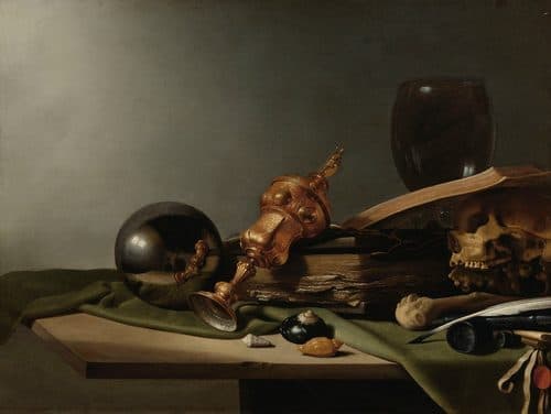 Vanitas - Still-Lifelabel QS:Lde,"Vanitas-Stilleben" — Vanitas
